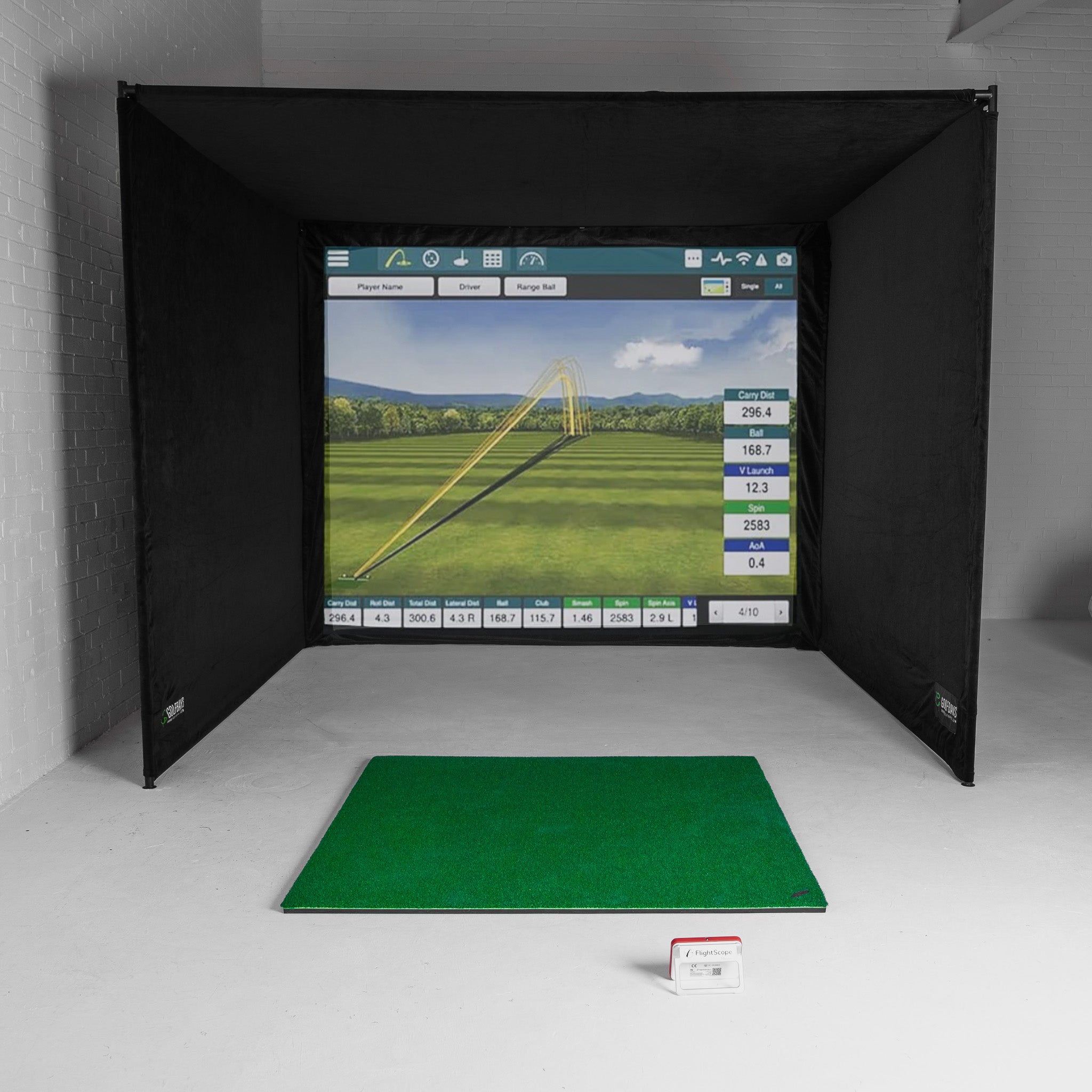 FlightScope Mevo + 2024 Edition Heim-Golfsimulator Bundle