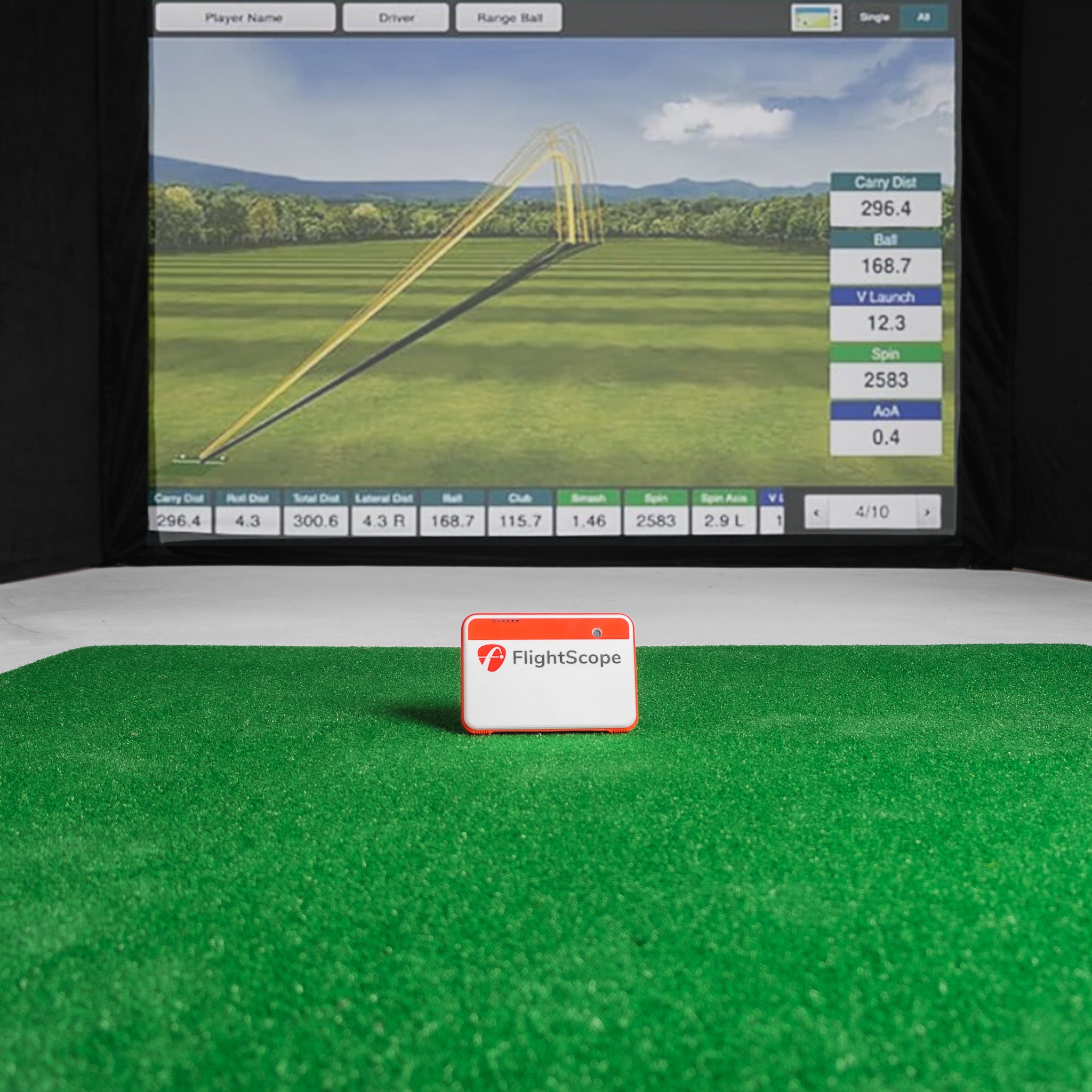 FlightScope Mevo + 2024 Edition Heim-Golfsimulator Bundle