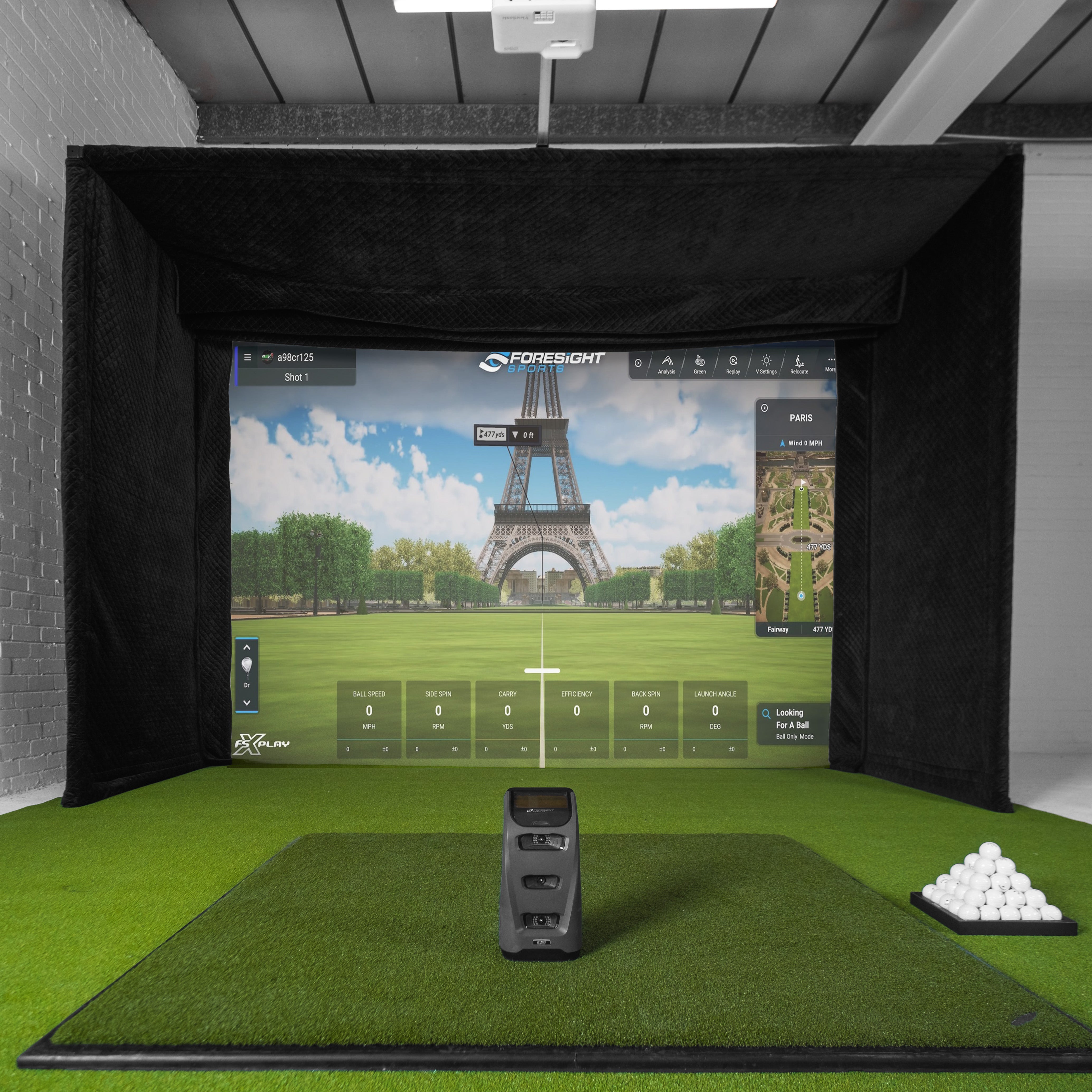 GC3 GolfBays Lux Golf-Simulator-Gehäuse-Paket