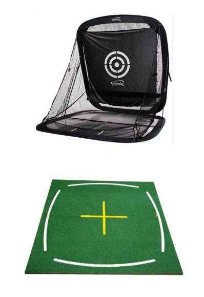 Spornia SPG-7 Golf-Übungsnetz + Lehrmatten-Paket