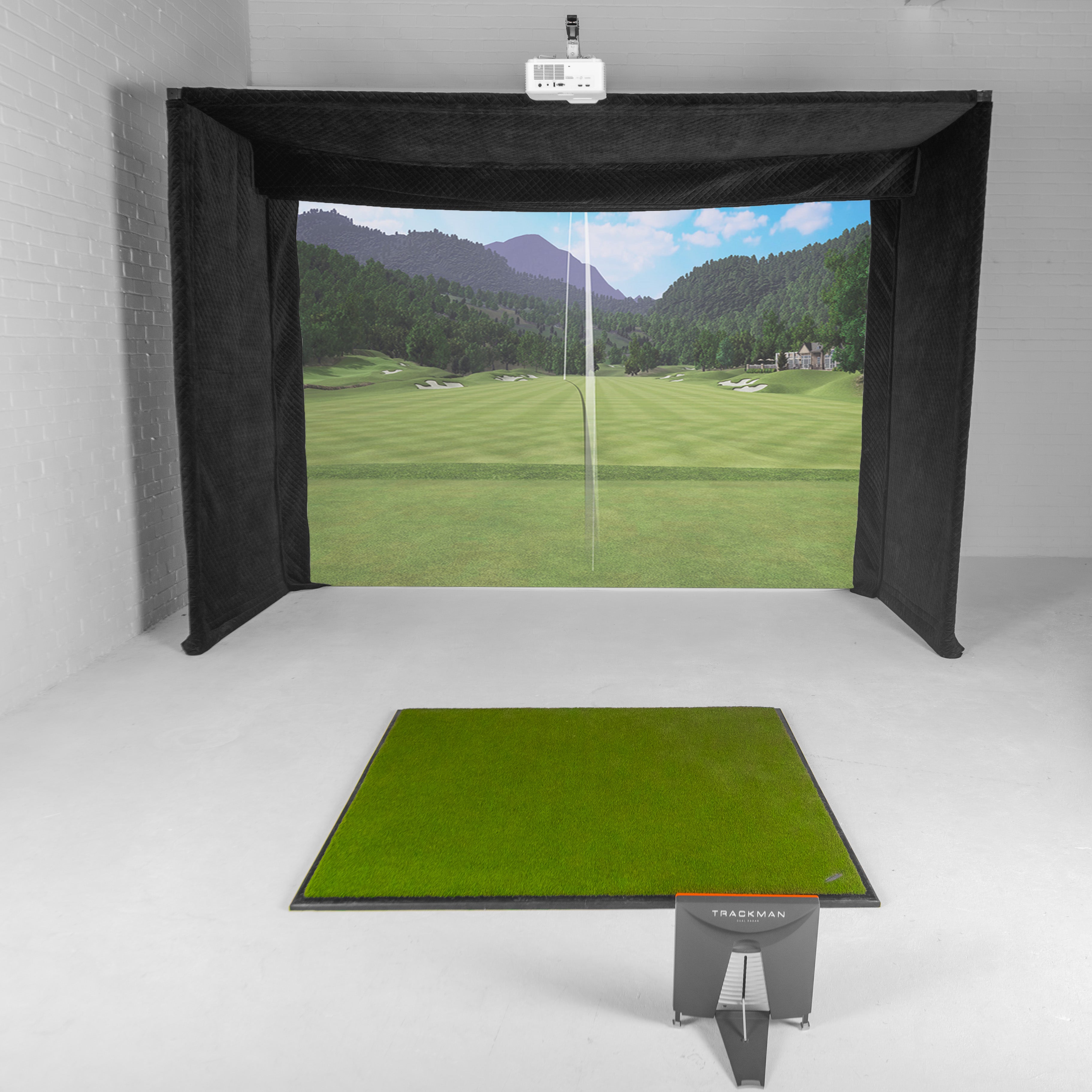 Trackman 4 Indoor GolfBays Lux Golfsimulator-Gehäuse Bundle