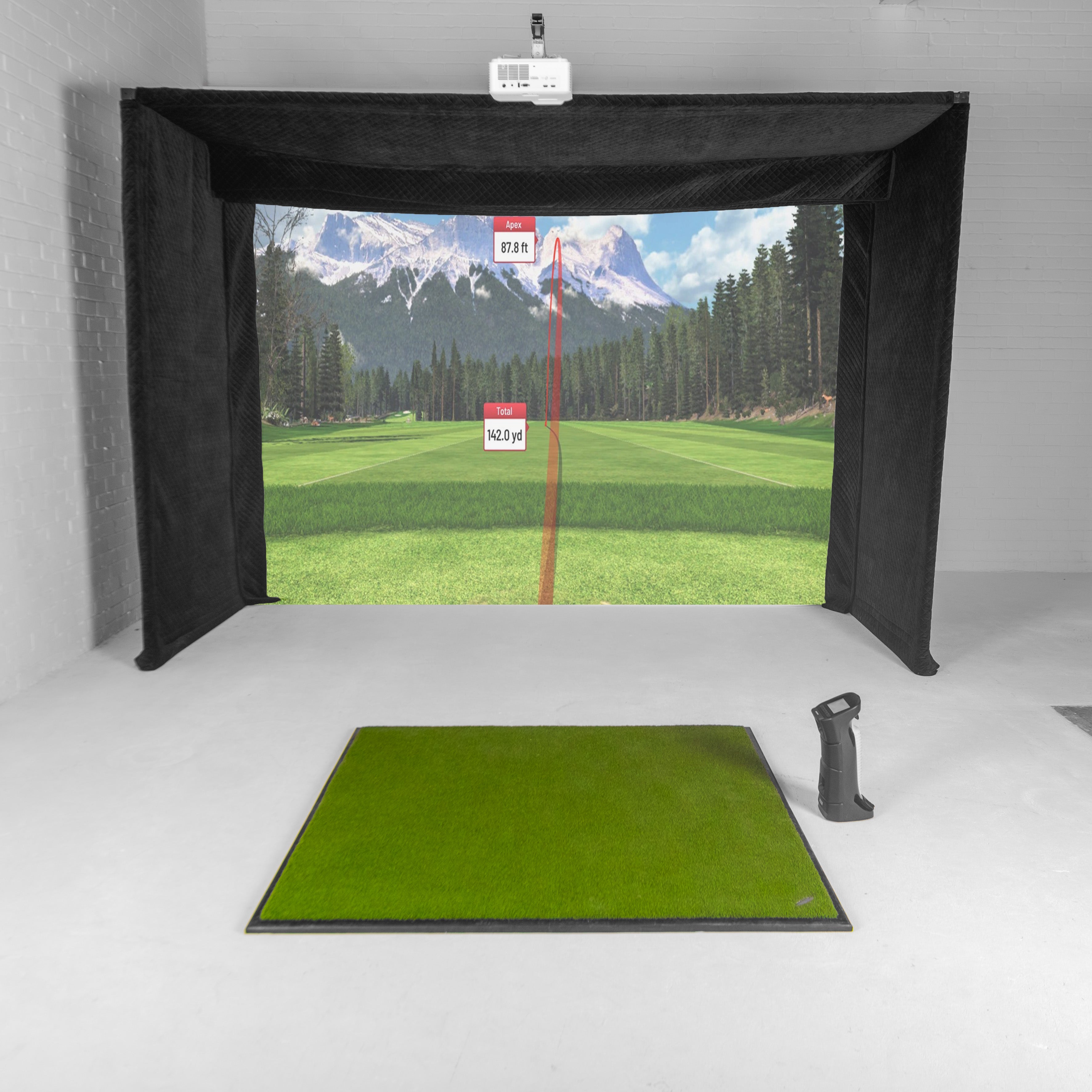 Uneekor Eye Mini GolfBays Lux Golfsimulator-Gehäuse-Paket
