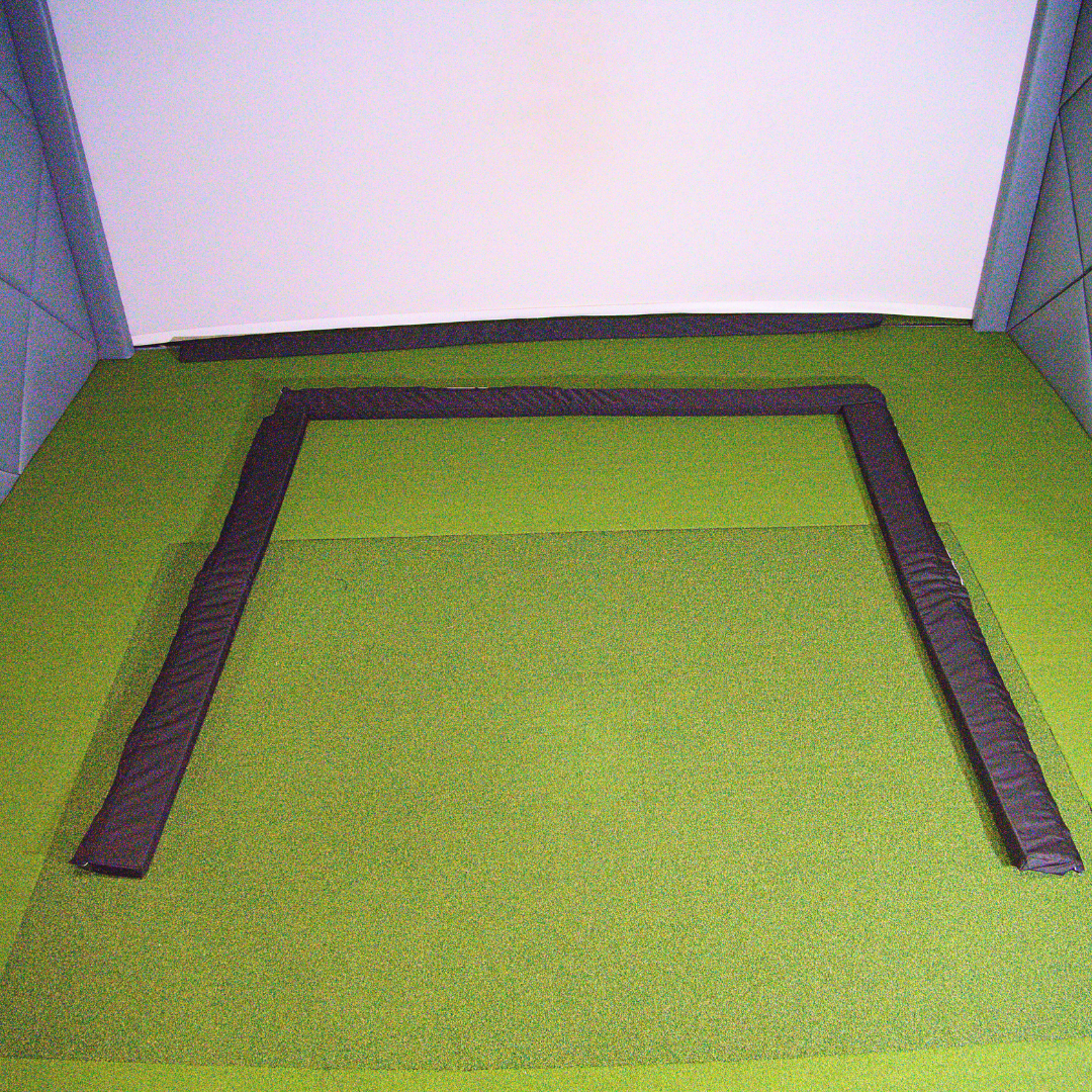 DIY-Golfsimulator-Prallschutzgitter-Set – schwarze Schaumstoffkante