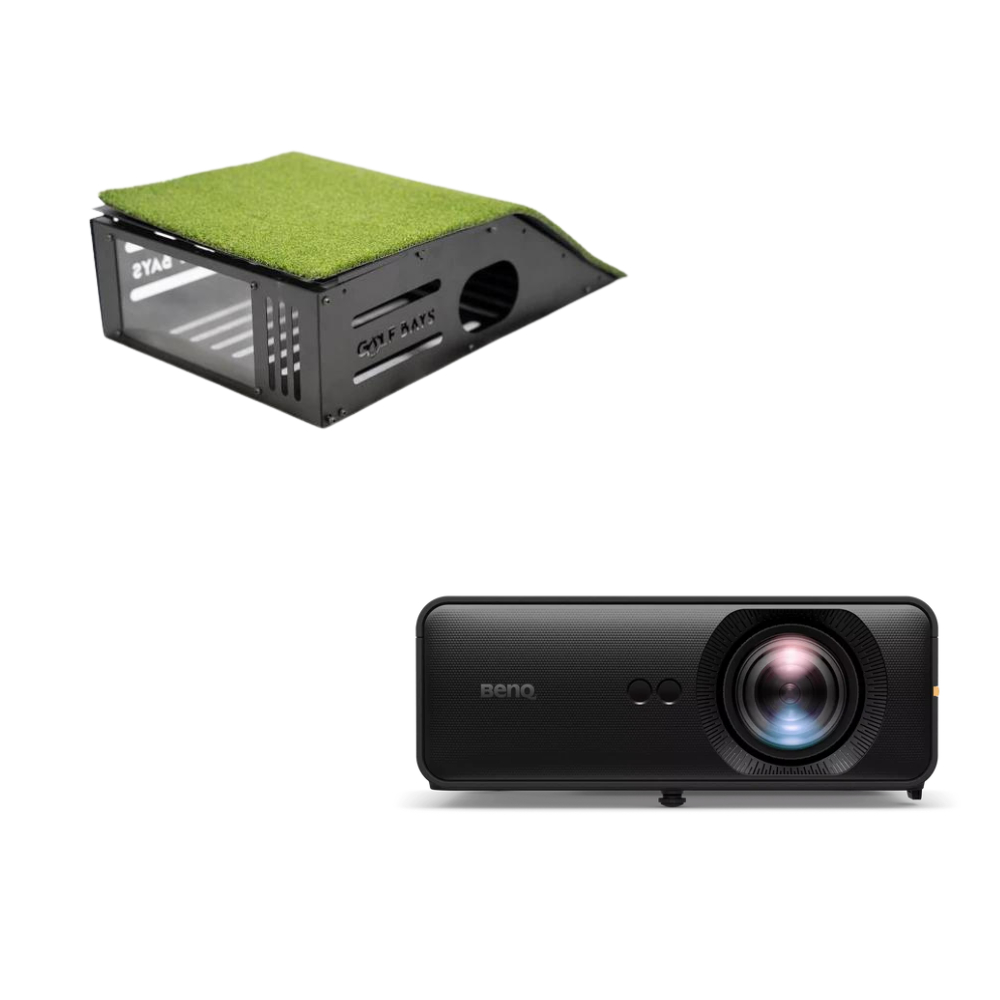 BenQ AH500ST Short Throw Projector + Floor Mounted Case Bundle Golf Simulator Projector